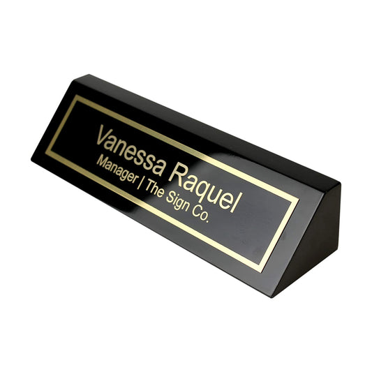 BUY WOOD WITH ANODIZED ALUMINIUM DESK NAME PLATES IN QATAR | HOME DELIVERY ON ALL ORDERS ALL OVER QATAR FROM BRANDSCAPE.SHOP