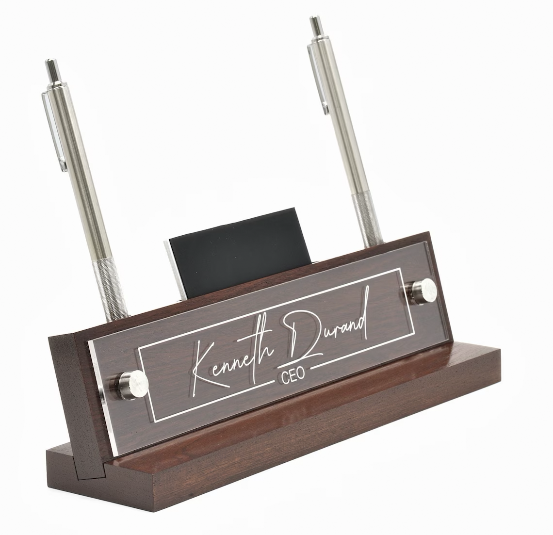 BUY WOOD WITH PEN HOLDER DESK NAME PLATES IN QATAR | HOME DELIVERY ON ALL ORDERS ALL OVER QATAR FROM BRANDSCAPE.SHOP