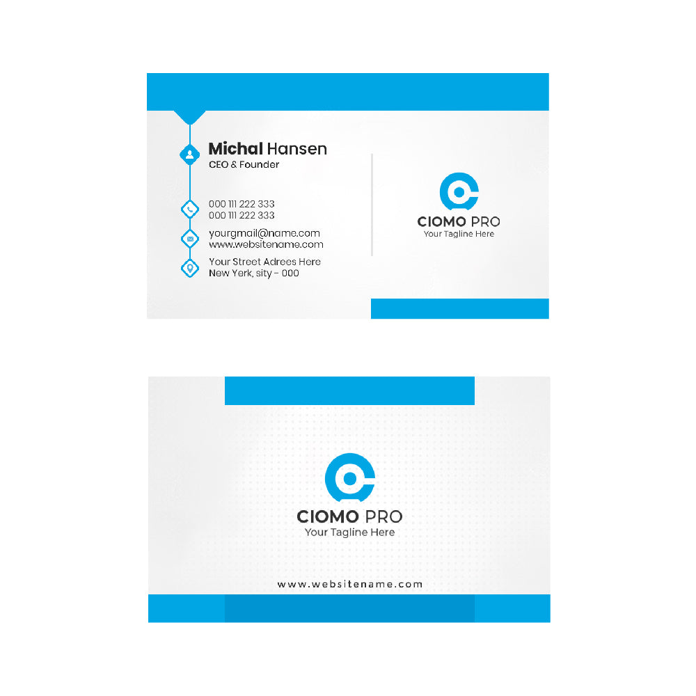 BUY BLUE & WHITE BUSINESS CARD IN QATAR | HOME DELIVERY ON ALL ORDERS ALL OVER QATAR FROM BRANDSCAPE.SHOP