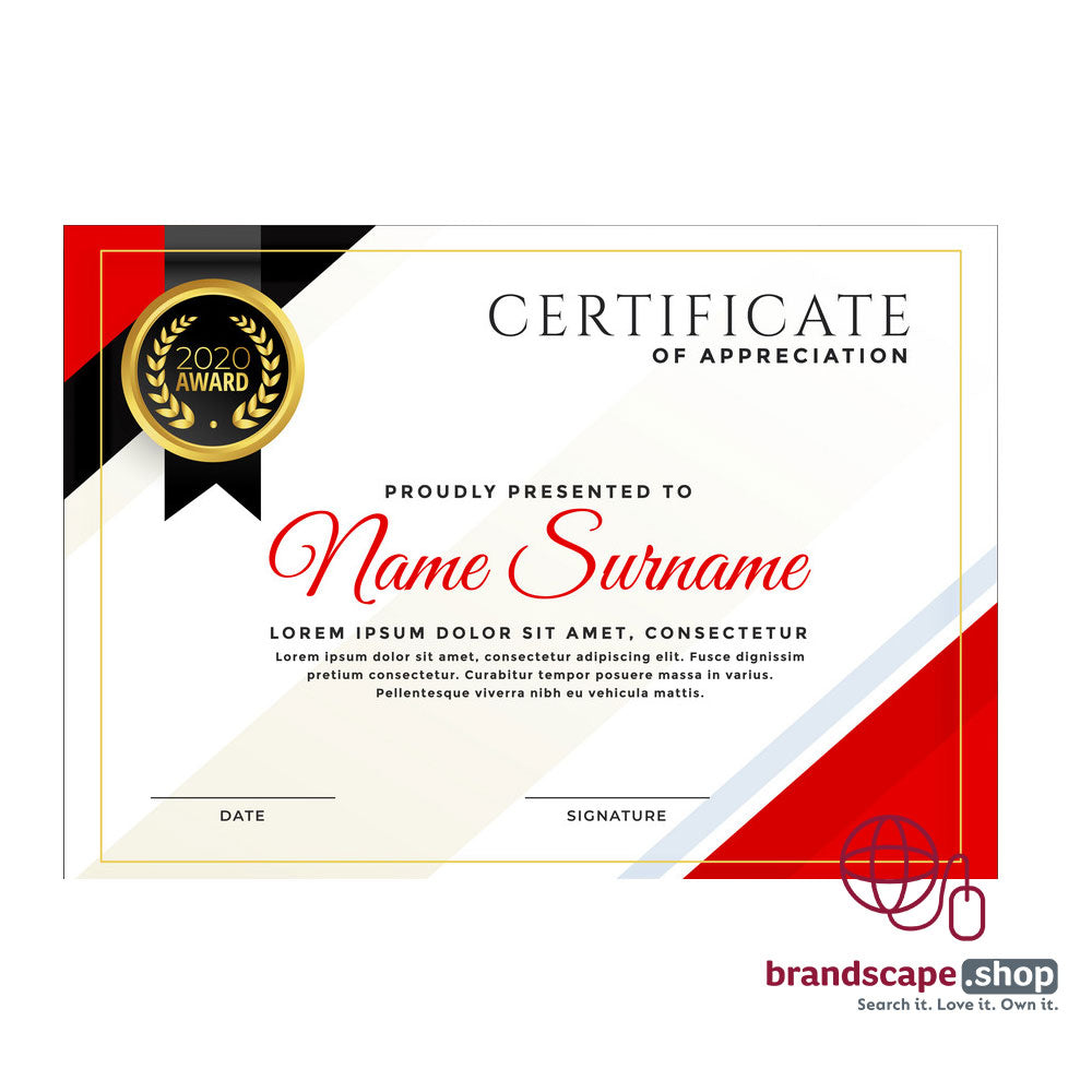 BUY CUSTOM CERTIFICATE IN QATAR | HOME DELIVERY ON ALL ORDERS ALL OVER QATAR FROM BRANDSCAPE.SHOP