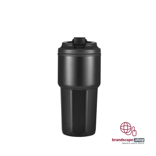 BUY KAVALA GIFTOLOGY STEEL PLASTIC  DOUBLE WALL TRAVEL MUG 500ML BLACK IN QATAR | HOME DELIVERY ON ALL ORDERS ALL OVER QATAR FROM BRANDSCAPE.SHOP