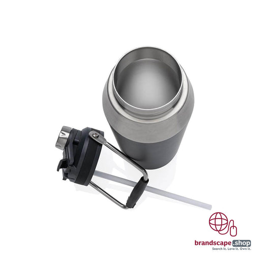 BUY USLAR DWHL 3105 VACUUM BOTTLE WITH SOLID HANDLE AND DUAL LID 1LTR BLACK IN QATAR | HOME DELIVERY ON ALL ORDERS ALL OVER QATAR FROM BRANDSCAPE.SHOP