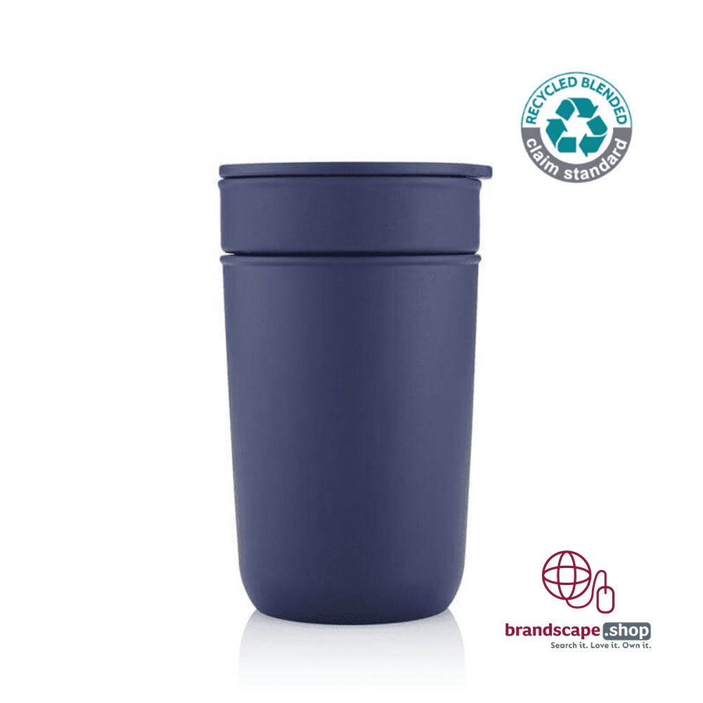 BUY SAVONA DWHL 3164 PREMIUM CERAMIC TUMBLER WITH RECYCLED PROTECTIVE SLEEVE 360ML BLUE IN QATAR | HOME DELIVERY ON ALL ORDERS ALL OVER QATAR FROM BRANDSCAPE.SHOP