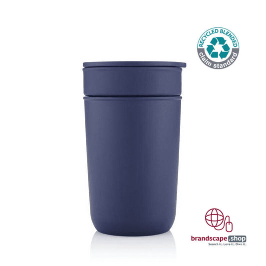 BUY SAVONA DWHL 3164 PREMIUM CERAMIC TUMBLER  WITH RECYCLED PROTECTIVE SLEEVE 360ML BLUE  IN QATAR | HOME DELIVERY ON ALL ORDERS ALL OVER QATAR FROM BRANDSCAPE.SHOP