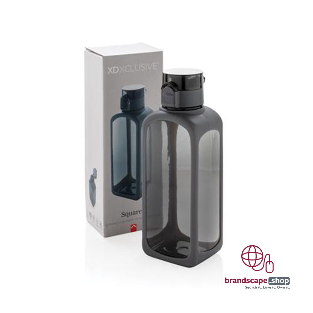 BUY SQUARED LOCKABLE LEAK PROOF TRITAN WATER BOTTLE 600ML BLACK IN QATAR | HOME DELIVERY ON ALL ORDERS ALL OVER QATAR FROM BRANDSCAPE.SHOP