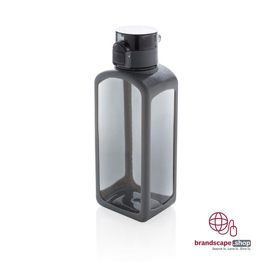 BUY SQUARED LOCKABLE  LEAK PROOF TRITAN WATER BOTTLE 600ML BLACK IN QATAR | HOME DELIVERY ON ALL ORDERS ALL OVER QATAR FROM BRANDSCAPE.SHOP