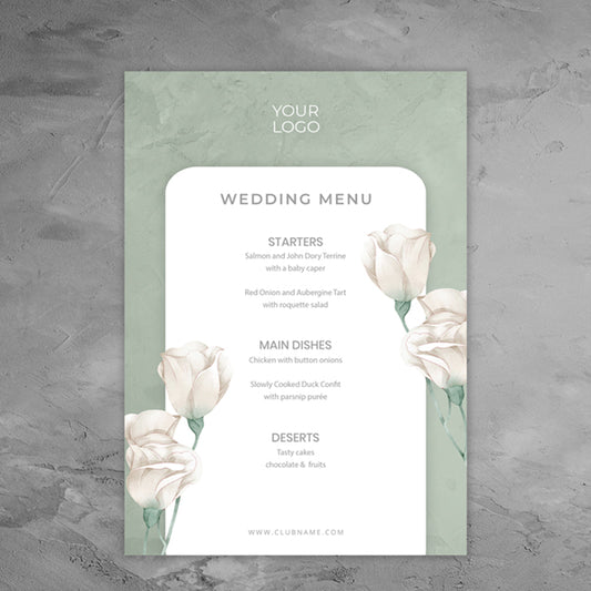 BUY CUSTOM WEDDING MENU CARDS IN QATAR | HOME DELIVERY ON ALL ORDERS ALL OVER QATAR FROM BRANDSCAPE.SHOP