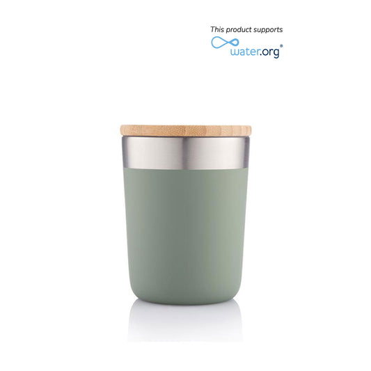 BUY GREEN MUG WITH BAMBOO LID IN QATAR | HOME DELIVERY ON ALL ORDERS ALL OVER QATAR FROM BRANDSCAPE.SHOP