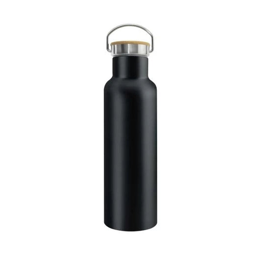 BUY STAINLESS STEEL FLASK WITH A BAMBOO TOP IN QATAR | HOME DELIVERY ON ALL ORDERS ALL OVER QATAR FROM BRANDSCAPE.SHOP