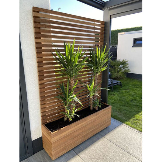 BUY WOODEN GARDEN TRELLIS WITH WOODEN POT IN QATAR | HOME DELIVERY ON ALL ORDERS ALL OVER QATAR FROM BRANDSCAPE.SHOP