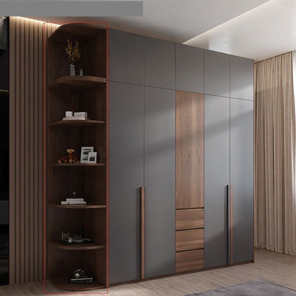 BUY MATTE BLACK AND DARK TEAK TEXTURED WARDROBE IN QATAR | HOME DELIVERY ON ALL ORDERS ALL OVER QATAR FROM BRANDSCAPE.SHOP