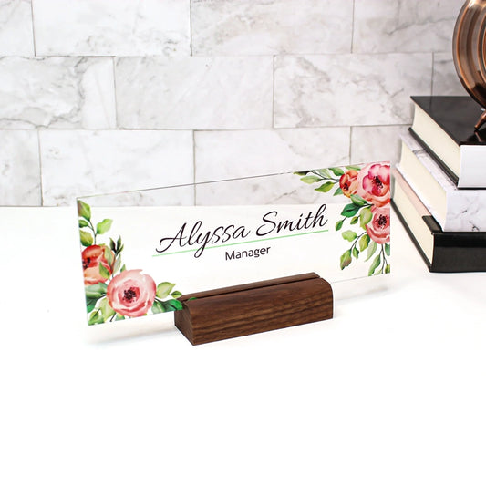 BUY WOOD BASE DESK NAME PLATES IN QATAR | HOME DELIVERY ON ALL ORDERS ALL OVER QATAR FROM BRANDSCAPE.SHOP
