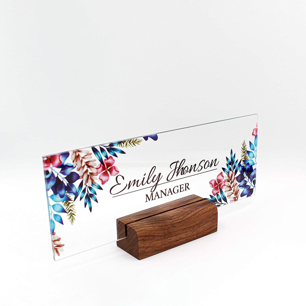 BUY WOOD BASE DESK NAME PLATES IN QATAR | HOME DELIVERY ON ALL ORDERS ALL OVER QATAR FROM BRANDSCAPE.SHOP