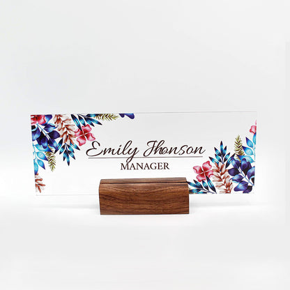 BUY WOOD BASE DESK NAME PLATES IN QATAR | HOME DELIVERY ON ALL ORDERS ALL OVER QATAR FROM BRANDSCAPE.SHOP