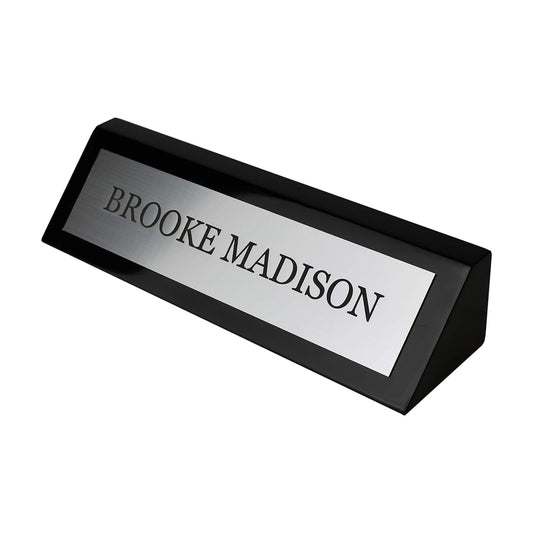 BUY WOOD WITH ANODIZED ALUMINIUM DESK NAME PLATES IN QATAR | HOME DELIVERY ON ALL ORDERS ALL OVER QATAR FROM BRANDSCAPE.SHOP