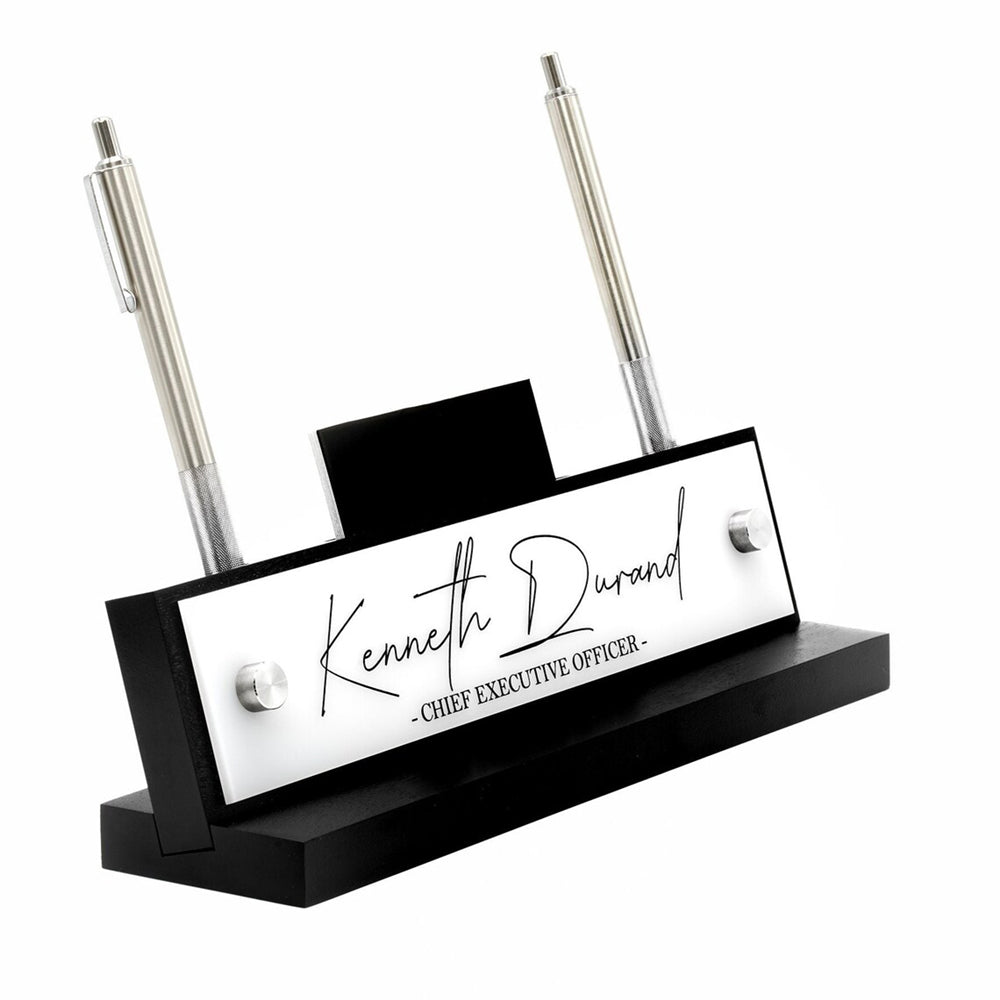 BUY WOOD WITH PEN HOLDER DESK NAME PLATES IN QATAR | HOME DELIVERY ON ALL ORDERS ALL OVER QATAR FROM BRANDSCAPE.SHOP