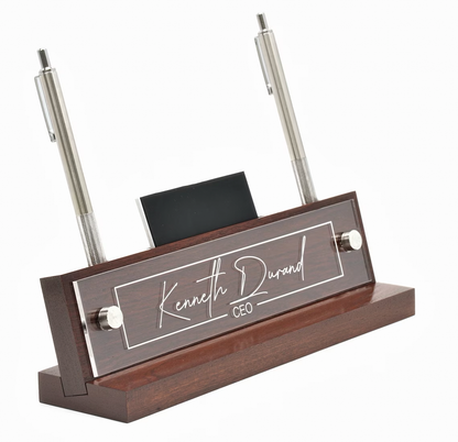 BUY WOOD WITH PEN HOLDER DESK NAME PLATES IN QATAR | HOME DELIVERY ON ALL ORDERS ALL OVER QATAR FROM BRANDSCAPE.SHOP