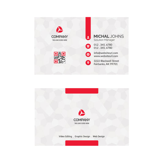 BUY RED & WHITE BUSINESS CARD IN QATAR | HOME DELIVERY ON ALL ORDERS ALL OVER QATAR FROM BRANDSCAPE.SHOP
