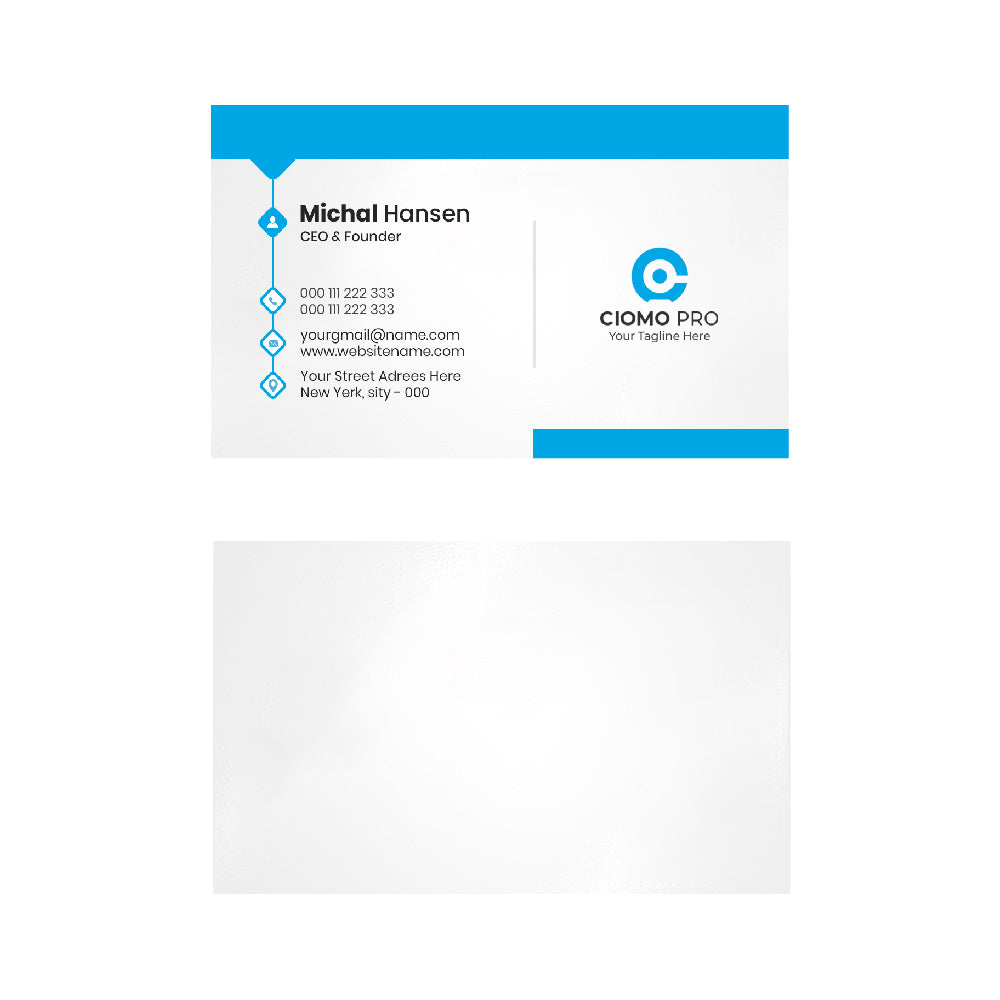 BUY BLUE & WHITE BUSINESS CARD IN QATAR | HOME DELIVERY ON ALL ORDERS ALL OVER QATAR FROM BRANDSCAPE.SHOP