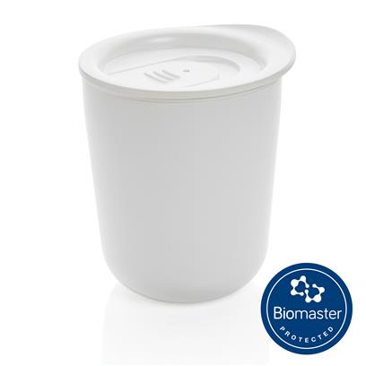 White Anti-Microbial Coffee Tumbler