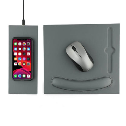 BUY WIRELESS CHARGER MOUSEPAD DARK GREY COLOR  IN QATAR | HOME DELIVERY ON ALL ORDERS ALL OVER QATAR FROM BRANDSCAPE.SHOP