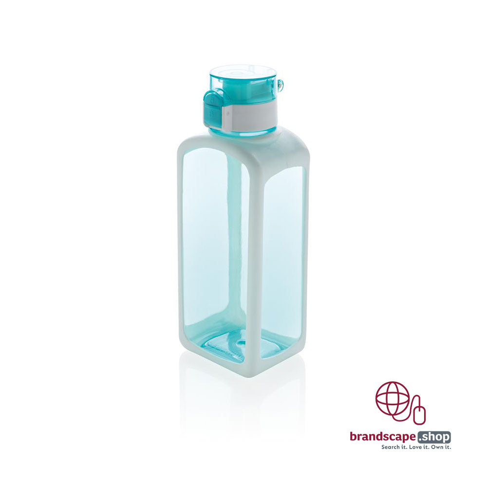 BUY SQUARED LOCKABLE  LEAK PROOF TRITAN WATER BOTTLE 600ML BLUE IN QATAR | HOME DELIVERY ON ALL ORDERS ALL OVER QATAR FROM BRANDSCAPE.SHOP