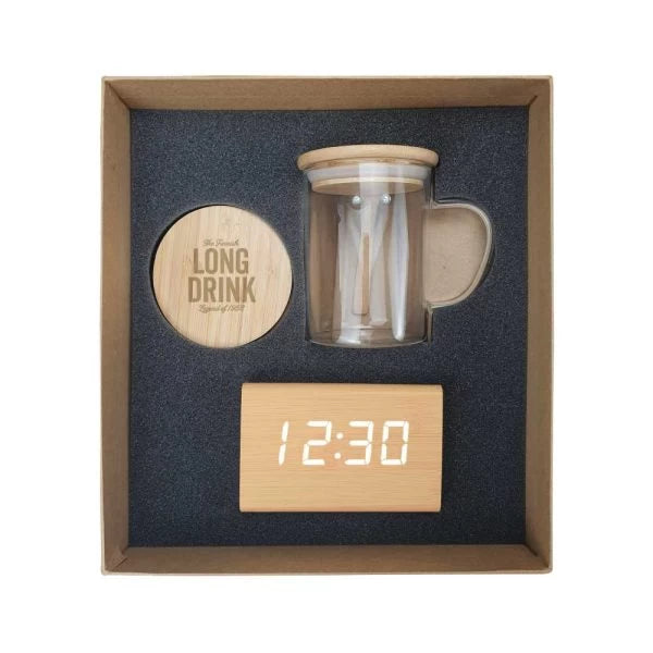 BUY ECO-FRIENDLY CUP WITH WOODEN CLOCK IN QATAR | HOME DELIVERY ON ALL ORDERS ALL OVER QATAR FROM BRANDSCAPE.SHOP