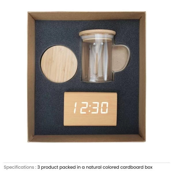 BUY ECO-FRIENDLY CUP WITH WOODEN CLOCK IN QATAR | HOME DELIVERY ON ALL ORDERS ALL OVER QATAR FROM BRANDSCAPE.SHOP