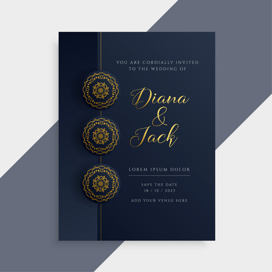 BUY NAVY BLUE & GOLD INVITATION CARD IN QATAR | HOME DELIVERY ON ALL ORDERS ALL OVER QATAR FROM BRANDSCAPE.SHOP