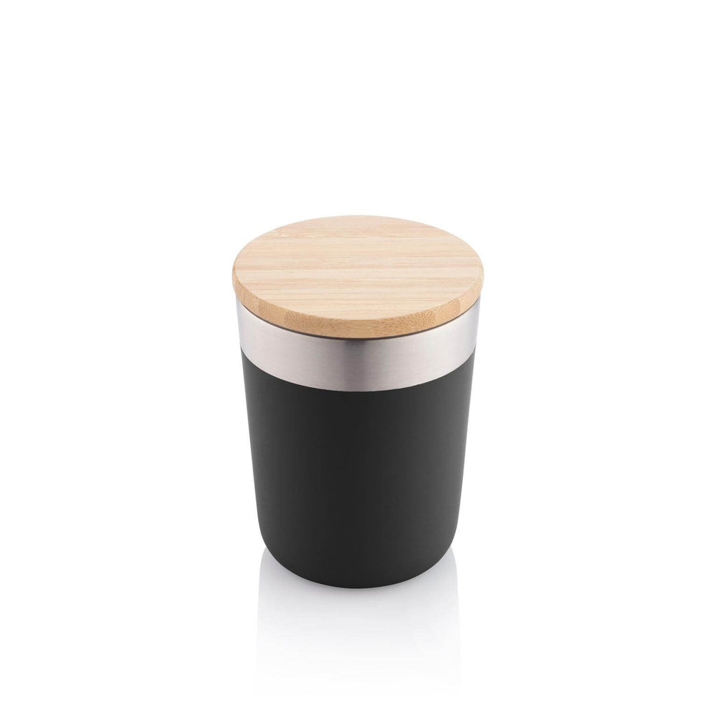 BUY BLACK MUG WITH BAMBOO LID IN QATAR | HOME DELIVERY ON ALL ORDERS ALL OVER QATAR FROM BRANDSCAPE.SHOP