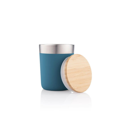 BUY BLUE MUG WITH BAMBOO LID IN QATAR | HOME DELIVERY ON ALL ORDERS ALL OVER QATAR FROM BRANDSCAPE.SHOP