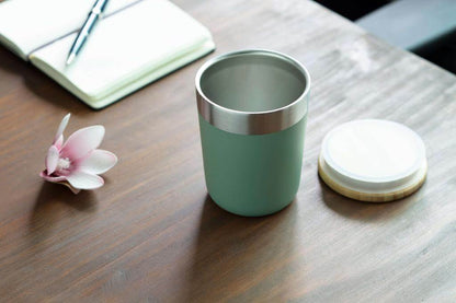 BUY GREY MUG WITH BAMBOO LID IN QATAR | HOME DELIVERY ON ALL ORDERS ALL OVER QATAR FROM BRANDSCAPE.SHOP