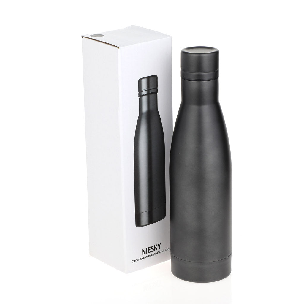 BUY COPPER VACUUM INSULATED WATER BOTTLE TITANIUM COLOR  IN QATAR | HOME DELIVERY ON ALL ORDERS ALL OVER QATAR FROM BRANDSCAPE.SHOP