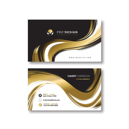 BUY B&W GOLD FOIL PREMIUM BUSINESS CARD IN QATAR | HOME DELIVERY ON ALL ORDERS ALL OVER QATAR FROM BRANDSCAPE.SHOP