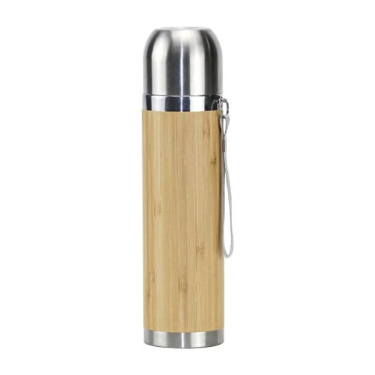 BUY BAMBOO FLASK WITH STAINLESS STEEL LID AND BOTTOM IN QATAR | HOME DELIVERY ON ALL ORDERS ALL OVER QATAR FROM BRANDSCAPE.SHOP