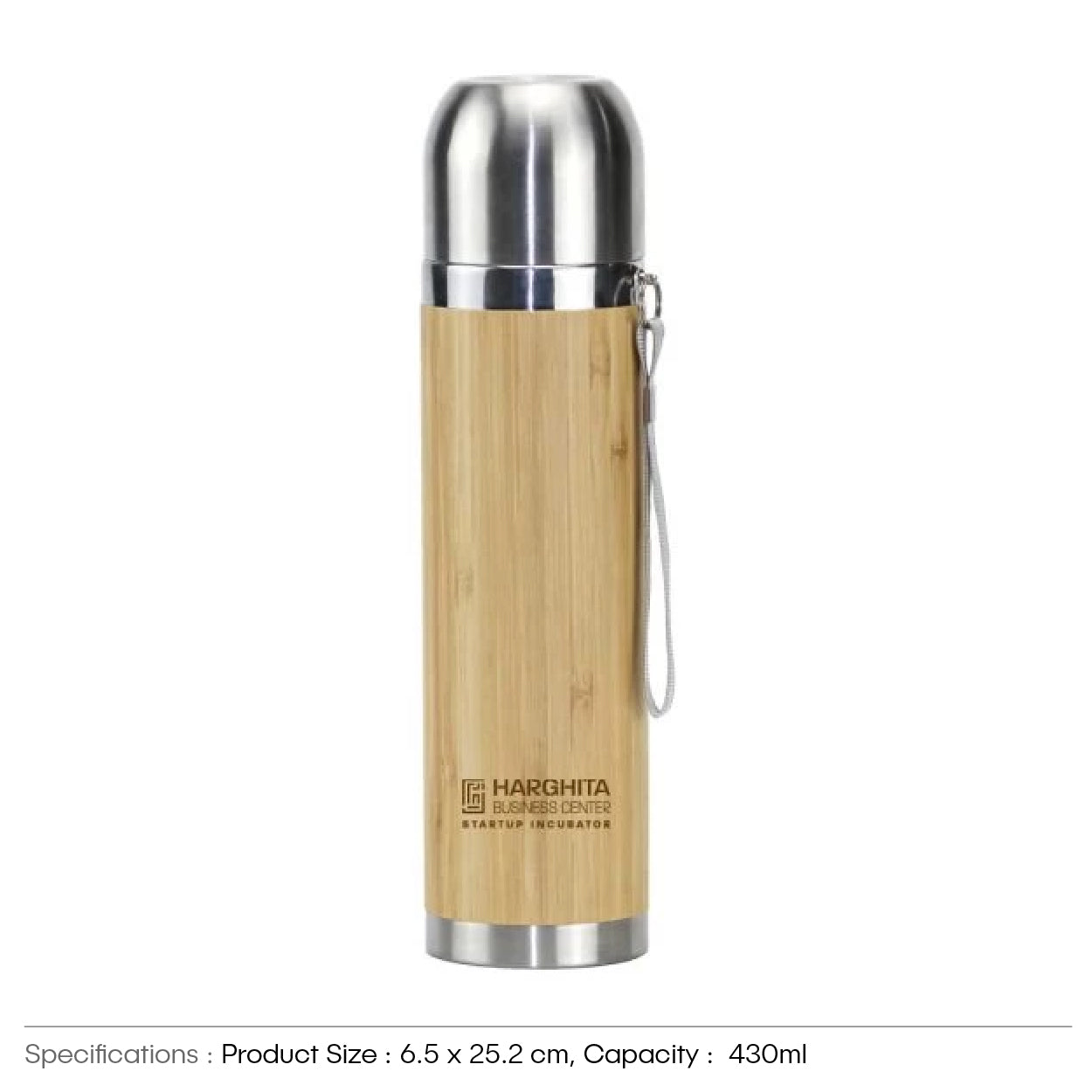 BUY BAMBOO FLASK WITH STAINLESS STEEL LID AND BOTTOM IN QATAR | HOME DELIVERY ON ALL ORDERS ALL OVER QATAR FROM BRANDSCAPE.SHOP