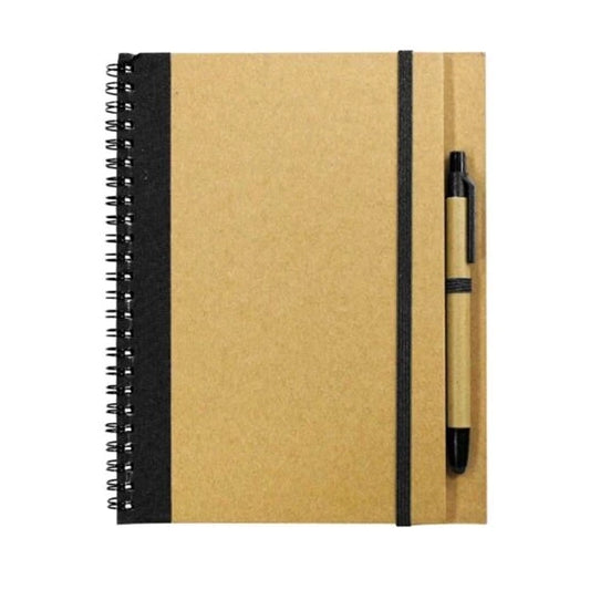 BUY RECYCLED CRAFT PAPER NOTEBOOK WITH PEN IN QATAR | HOME DELIVERY ON ALL ORDERS ALL OVER QATAR FROM BRANDSCAPE.SHOP