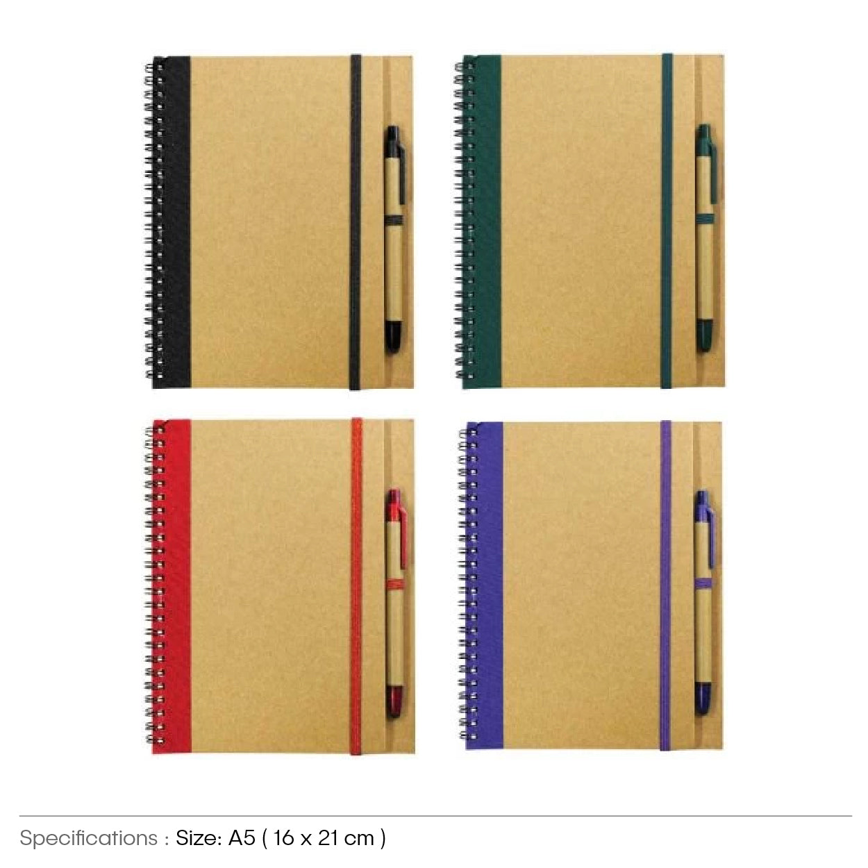 BUY RECYCLED CRAFT PAPER NOTEBOOK WITH PEN IN QATAR | HOME DELIVERY ON ALL ORDERS ALL OVER QATAR FROM BRANDSCAPE.SHOP