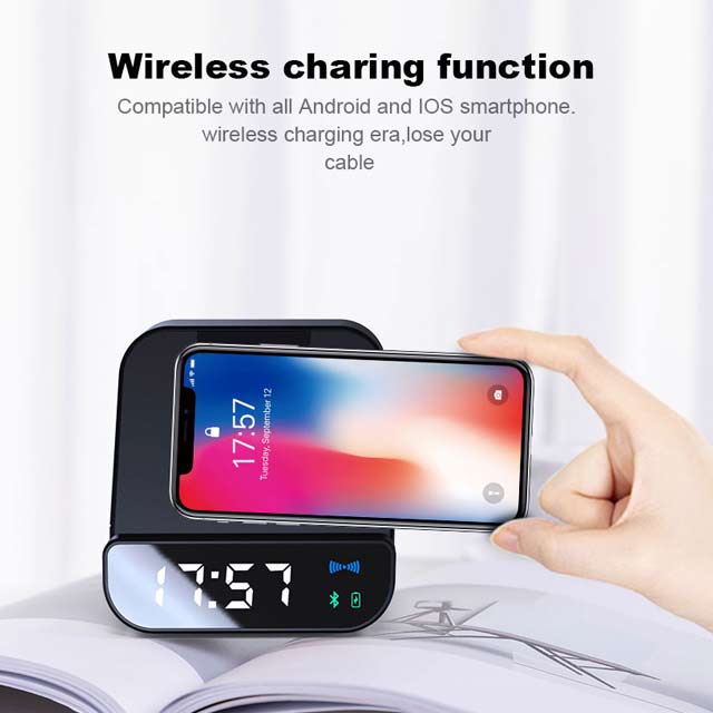 BUY WIRELESS SPEAKER WITH CHARGER AND ALARM CLOCK IN QATAR | HOME DELIVERY ON ALL ORDERS ALL OVER QATAR FROM BRANDSCAPE.SHOP