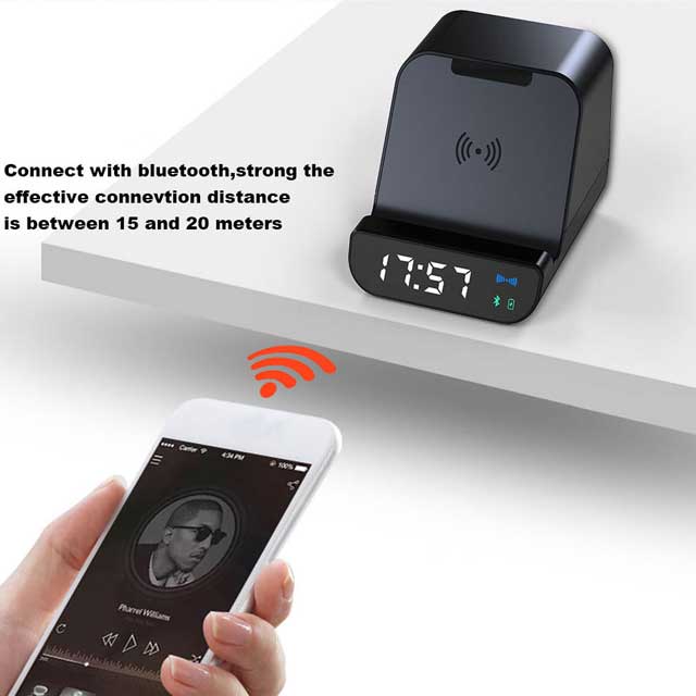 BUY WIRELESS SPEAKER WITH CHARGER AND ALARM CLOCK IN QATAR | HOME DELIVERY ON ALL ORDERS ALL OVER QATAR FROM BRANDSCAPE.SHOP