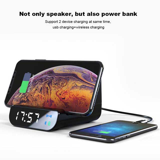 BUY WIRELESS SPEAKER WITH CHARGER AND ALARM CLOCK IN QATAR | HOME DELIVERY ON ALL ORDERS ALL OVER QATAR FROM BRANDSCAPE.SHOP