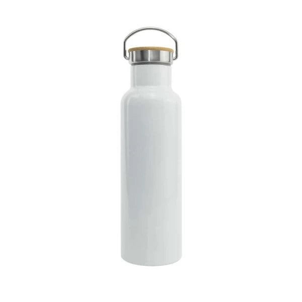 BUY STAINLESS STEEL FLASK WITH A BAMBOO TOP IN QATAR | HOME DELIVERY ON ALL ORDERS ALL OVER QATAR FROM BRANDSCAPE.SHOP