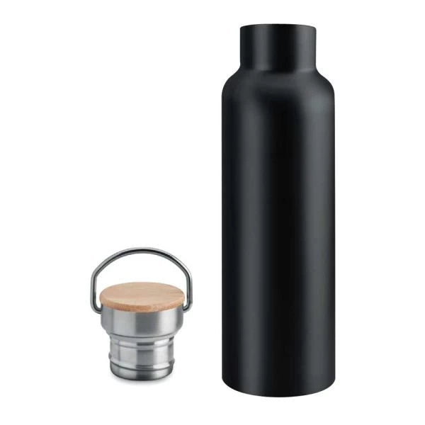 BUY STAINLESS STEEL FLASK WITH A BAMBOO TOP IN QATAR | HOME DELIVERY ON ALL ORDERS ALL OVER QATAR FROM BRANDSCAPE.SHOP