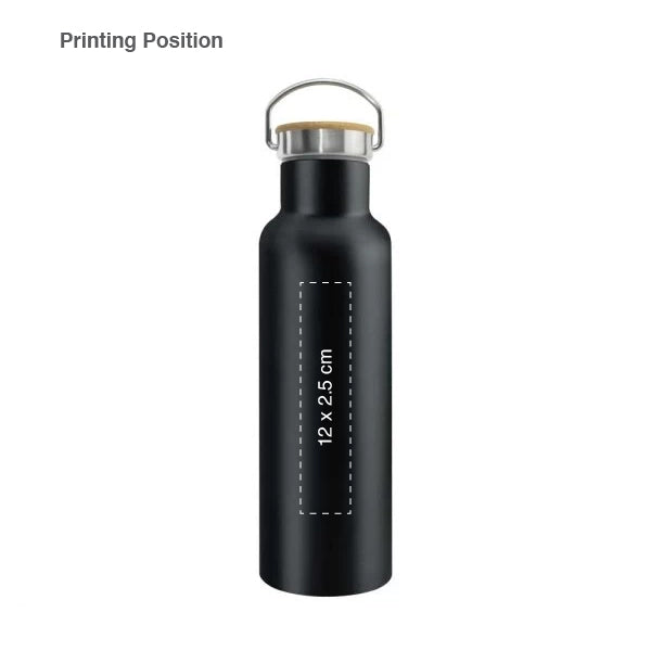 BUY STAINLESS STEEL FLASK WITH A BAMBOO TOP IN QATAR | HOME DELIVERY ON ALL ORDERS ALL OVER QATAR FROM BRANDSCAPE.SHOP