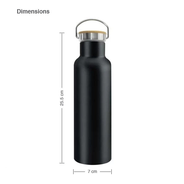 BUY STAINLESS STEEL FLASK WITH A BAMBOO TOP IN QATAR | HOME DELIVERY ON ALL ORDERS ALL OVER QATAR FROM BRANDSCAPE.SHOP