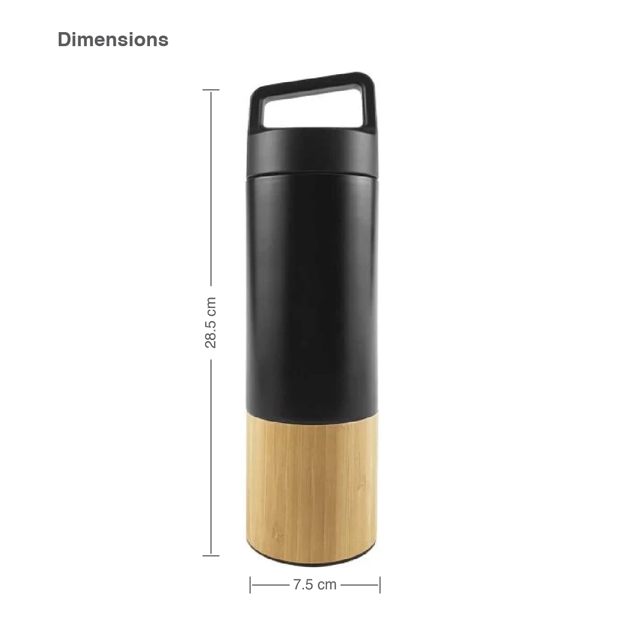 BUY BLACK TWIST OF TRAVEL BOTTLE WITH BAMBOO IN QATAR | HOME DELIVERY ON ALL ORDERS ALL OVER QATAR FROM BRANDSCAPE.SHOP