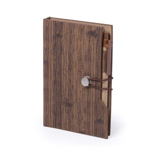 BUY WOODEN DESIGN NOTEBOOK WITH STICKY NOTE AND PEN  IN QATAR | HOME DELIVERY ON ALL ORDERS ALL OVER QATAR FROM BRANDSCAPE.SHOP